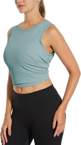 HODOSPORTS Workout Tops for Women Tank Tops Open Back Athletic Yoga Sleeveless Shirts in Saudi Arabia