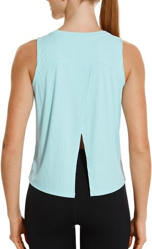 HODOSPORTS Workout Tops for Women Tank Tops Open Back Athletic Yoga Sleeveless Shirts in Saudi Arabia