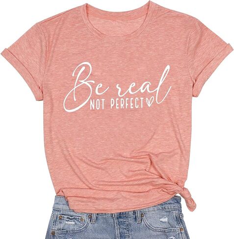 Graphic Tees for Women Be A Nice Human Letter Print Shirts Cute Love Heart Graphic Funny Summer Casual Short Sleeve Tops in Kuwait