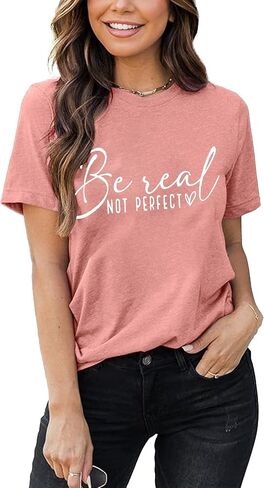 Graphic Tees for Women Be A Nice Human Letter Print Shirts Cute Love Heart Graphic Funny Summer Casual Short Sleeve Tops in Kuwait