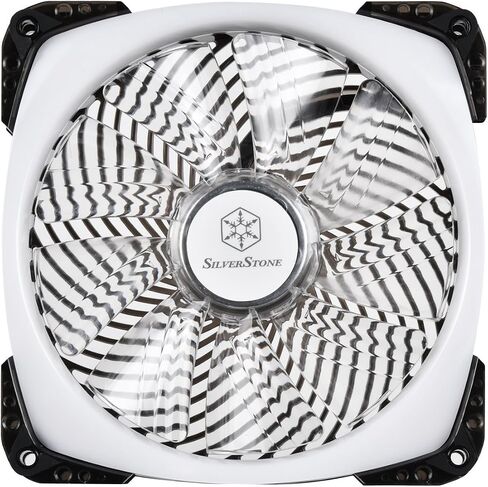 مروحة RGB بتقنية SilverStone PWM مقاس 120 مم مع محمل كروي مزدوج و18 مصباح LED لزيادة السطوع (SST-FW123-RGB) in Saudi Arabia