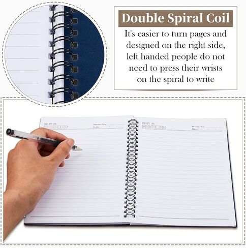 Lewtemi 6 Pack Small Left Handed Notebook 8"x5" Lefty Spiral Notebooks Wire Bound Mini Notebook 50 Sheets College Wide Ruled Paper Journal(Colorful) in Kuwait