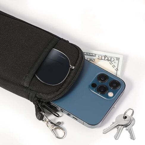 جراب كم للهاتف الخلوي من النيوبرين مع حبل للرقبة لهاتف Motorola Moto G Stylus 2022 2023 G Power G 5G G Pure G Play Samsung Galaxy S21 Ultra S20 Plus S23+ S22+ S21+ A54 A03 A13 A12 Pixel 6 (أزرق) in Kuwait