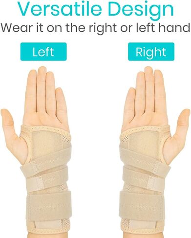 دعامة معصم Vive Carpal Tunnel (يسار أو يمين) - جبيرة دعم اليد المضغوطة للذراع - للرجال والنساء والأطفال والبولينج والتهاب الأوتار والتهاب المفاصل والألم الرياضي والرياضة والجولف - مقاس عالمي قابل للتعديل in Kuwait
