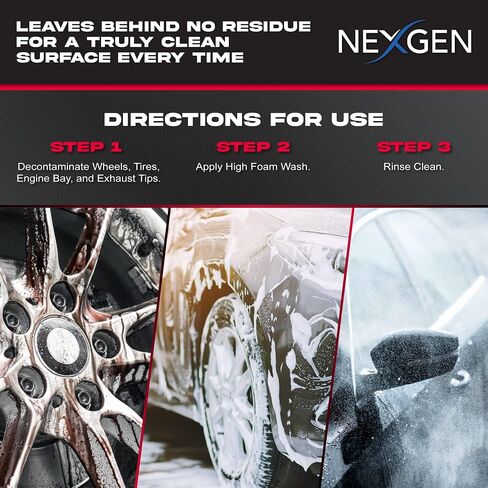 غسول رغوي عالي من Nexgen - رغوة غسيل سيارات مكثفة - قوي على الأوساخ والأوساخ، لطيف على طلاء الجسم - زجاجة 16 أونصة in Kuwait