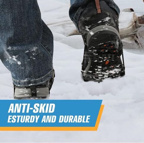Crampons Ice Grips, Ice & Snow Grips Cleat Over Shoe/Pro Winter Ice Grips for Shoes and Boots - Ice Cleats Snow Traction Cleats for Snow and Ice in Saudi Arabia