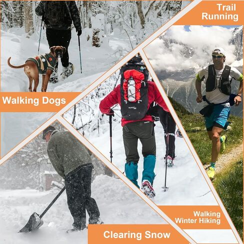 Crampons Ice Grips, Ice & Snow Grips Cleat Over Shoe/Pro Winter Ice Grips for Shoes and Boots - Ice Cleats Snow Traction Cleats for Snow and Ice in Saudi Arabia