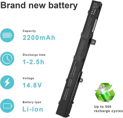 Fancy Buying Laptop Battery for Asus X551 X551C X551CA X551M X551MA Series A41 D550 0B110-00250100 A31N1319 A41N1308 in Saudi Arabia