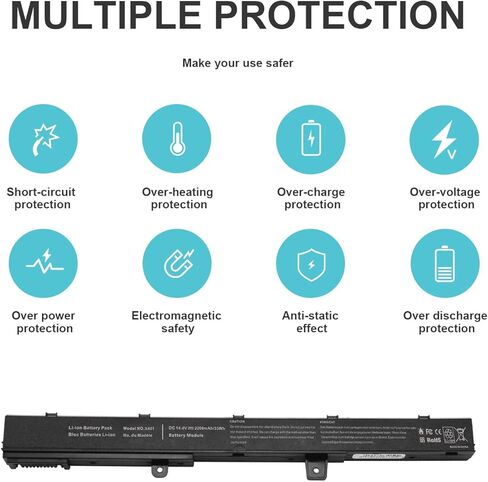 Fancy Buying Laptop Battery for Asus X551 X551C X551CA X551M X551MA Series A41 D550 0B110-00250100 A31N1319 A41N1308 in Saudi Arabia