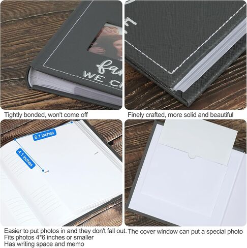 ألبوم صور مقاس 4x6 بوصة، حزمة من نسختين ألبومات صور مقاس 4x6، كل كتاب صور يحتوي على 160 صورة، فكرة لألبوم صور الزفاف أو ألبومات صور الأطفال، ألبوم صور مع مساحة للكتابة in Kuwait
