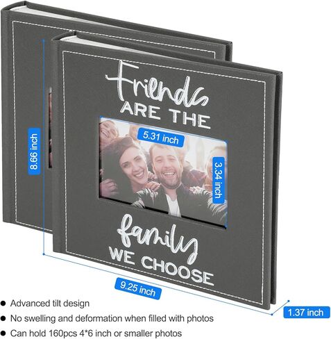 ألبوم صور مقاس 4x6 بوصة، حزمة من نسختين ألبومات صور مقاس 4x6، كل كتاب صور يحتوي على 160 صورة، فكرة لألبوم صور الزفاف أو ألبومات صور الأطفال، ألبوم صور مع مساحة للكتابة in Kuwait