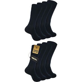 Zaccai Men’s Dress Socks – Pack of 4 Moisture-Wicking, Odor-Resistant, Lightweight & Breathable Cotton Business Socks