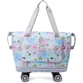 أكياس حمل سفر مع الأكمام العربة القابلة للتوسيع الإضافية مقاومة للماء قوس قزح أوكسفورد كيس مع عجلات in Kuwait