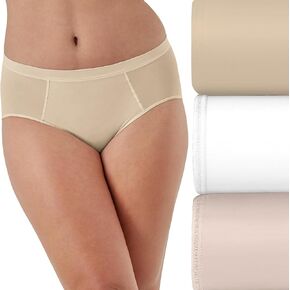 Bali Women's Mesh Underwear Brief 3-Pack, One Smooth U Brief Panties, Ultra Light Underwear for Women
