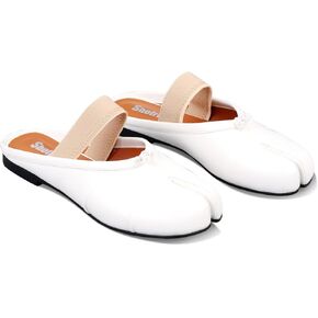 Split Toe Tabi Shoes Black Womens Mule Flats Wide Slip on Walking Ballerina Barefoot Slippers Comfortable Slides for Spring Summer Fall