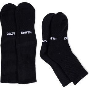 Cozy Earth Essential Calf Socks for Women and Men – Soft Mercerized Cotton Crew Socks 2-Pack Set – Heel & Arch Support in Kuwait