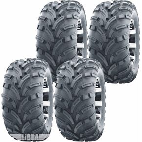 WANDA 25x10-12 Complete Set ATV Tires for 14-20 Polaris Ranger Crew 570