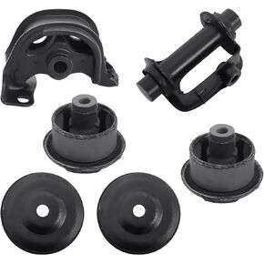 BestParts Full Set of 6 Diff Differential Mounting Mount Upper & Lower Kit Compatible with Honda CRV I (RD) 1995-2001 Replace 50721-SH9-901, 50716-SR7-J00, 50713SWA000