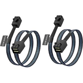 OIKWAN Internal HD Mini SAS SFF-8643 to SFF-8643, Internal Mini SAS to Mini SAS Cable, Compatible with RAID or PCI Express Controller(1.6FT/0.5M) in Kuwait