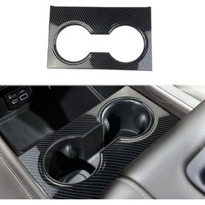 Carbon Fiber Cup Holder Panel Cover Trim Accessories for 2021-2024 Chevy Tahoe Suburban