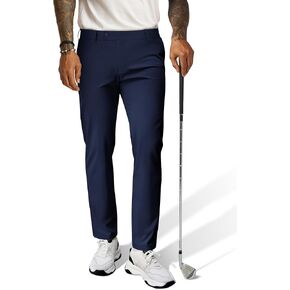 PJ PAUL JONES Mens Golf Pants 4-Way Stretch Lightweight Work Casual Trousers Slim Fit Dress Pants with Pockets