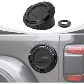 غطاء غطاء خزان الغاز JL غطاء باب الوقود غطاء باب أمريكي متوافق مع Jeep Wrangler JL JLU 2018-2024