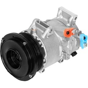 Air Conditioner AC Compressor Fit for T-oyota Camry 2007-2009 & RAV4 2006-2008 2.4L, Hiace 2006-2012 2.7L, A/C with Clutch Replace for 4472601208, 4710613, 4710617, 4711613, 98386