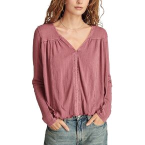 Lucky Brand Women's Ladder Trim Long Sleeve Tunic