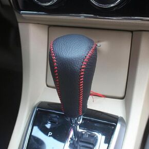 حامي مقبض الترس الأصلي لبطانة تويوتا كامري 2012-2014 2015 ، RAV4 2013-2016 2017 2018 ، Yaris 2015-2017 ، Corolla 2014-2018 Accessories (2. Black with Red Sewing)