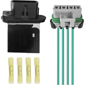HVAC Fan Blower Motor Resistor with Wire Harness, Compatible with 2005-2020 T0y0ta Tacoma, Replace# 973-582, 87138-04052, 8713804052, RU746, RU1435, 4P1650, 8713804050 with Manual AC Control