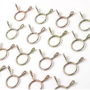 Leadigol 100pcs 6mm ، 8mm ، 10 مم ، 12 مم ، مقاطع نابضة أنابيب 14 ملم ، مثبتات المعادن المشبك للدراجات النارية جميع أنواع الأنابيب