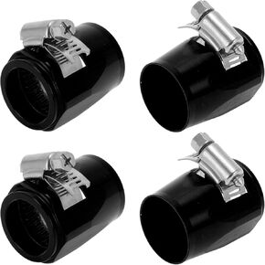 AN16 Hose Finisher Clamp/Rubber Hoses End Finisher for Oil Fuel Tube/Durable Aluminum Alloy/4 Pcs Gold Tone
