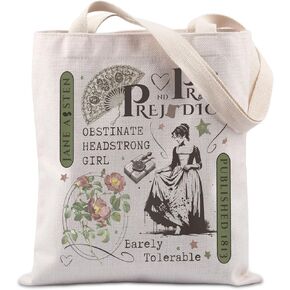 Tiimg Regency Book Lover Gift Gift Bookworm Gift Resels Book Club Bookish Bag (Pridejane)