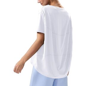 ALTILAND Curved-Hem Termout Tirt for Woman ، Fultra-Soft Quick Dry Athletic Tee Yoga تشغيل قمم قصيرة الحجم كبيرة الحجم