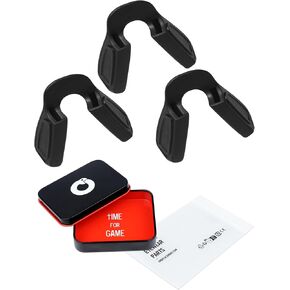 3 Pairs Ultra Soft Silicone Sunglass Nose Pads for Oakley Jawbreaker OO9290, Jawbreaker Asian Fit OO9270, Push-in Anti-Slip Glasses Nose Piece Replacement Kit Black
