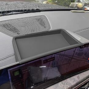 صينية تخزين DASH متوافقة مع 2023 2024 2025 2026 BMW X5/G05 X6/G06 X7/G07 الملحقات الداخلية ، منظم وحدة التحكم المركزية خلف الشاشة 14.9 بوصة مربع حامل لوحة القيادة ، الأسود.