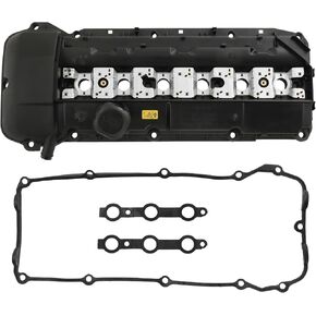 Engine Valve Cover with Gasket + Mount + Washers 11121432928 Replacement for BMW 325Ci 330i Z3 323i 325i 328i 525i 528i 530i X5 M52/M54 2.5L 2.8L 3.0L 11121437395, 11-12-1-437-395, 11-12-1-432-928