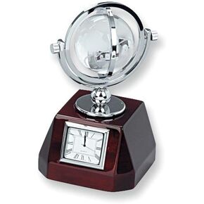 Solid Swivel Globe and Clock