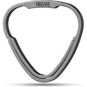 TISUR Triangle Titanium Key Rings, Small Split Keyring for Car Key Chain/Keychain/Carabiner/Dog Tags