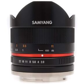 Samyang 8mm F2.8 UMC Fisheye II (Black) Lens for Canon EF-M Mount Compact System Cameras
