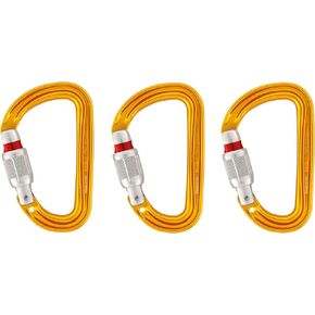 Petzl Sm'D Carabiner - Versatile, Lightweight, Compact, D-Shaped Locking Carabiner for Rock and Ice Climbing