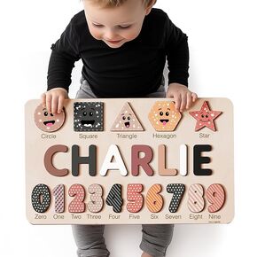 Personalized Gift for Baby Boys and Girls | Personalized Educational Toy Puzzle for Baby | Toddlers Name Puzzle | Wooden Name Puzzle | Custom Baby Shower Gift