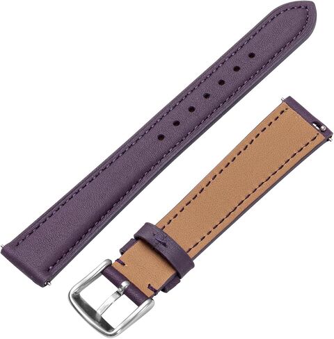 Quick Release Leather Watch Band,Replacement Watch Strap,Silver Polished Pin Buckle,for Men Women in Saudi Arabia