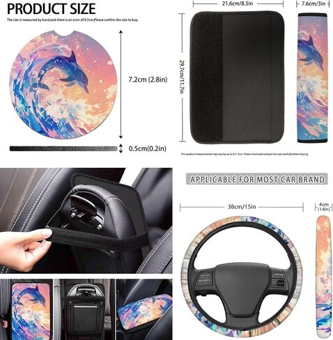 Skeleton Printed Car Seat Covers Set - 12 Piece, Easy Install - Steering Wheel, Armrest Pads for Women & Men in Kuwait