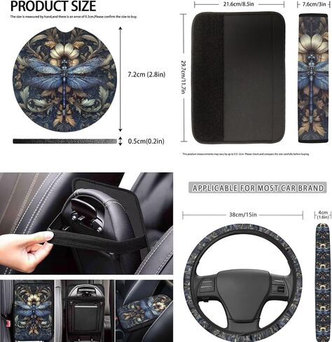 Skeleton Printed Car Seat Covers Set - 12 Piece, Easy Install - Steering Wheel, Armrest Pads for Women & Men in Kuwait