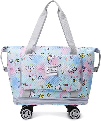 أكياس حمل سفر مع الأكمام العربة القابلة للتوسيع الإضافية مقاومة للماء قوس قزح أوكسفورد كيس مع عجلات in Kuwait