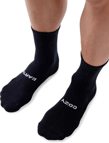 Cozy Earth Essential Calf Socks for Women and Men – Soft Mercerized Cotton Crew Socks 2-Pack Set – Heel & Arch Support in Kuwait