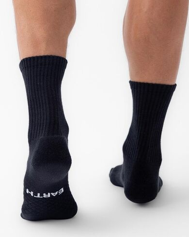 Cozy Earth Essential Calf Socks for Women and Men – Soft Mercerized Cotton Crew Socks 2-Pack Set – Heel & Arch Support in Kuwait