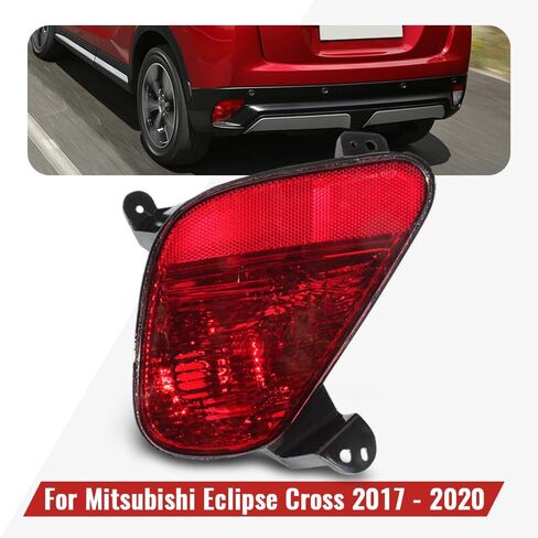 مصباح مصباح عاكس خلفي يناسب Mitsubishi Eclipse Cross 2017 2018 2019 2020 ، عاكسات الوفير الخلفية العدسة الحمراء استبدالها لـ 8337a153 (جانب السائق الأيسر) in Kuwait