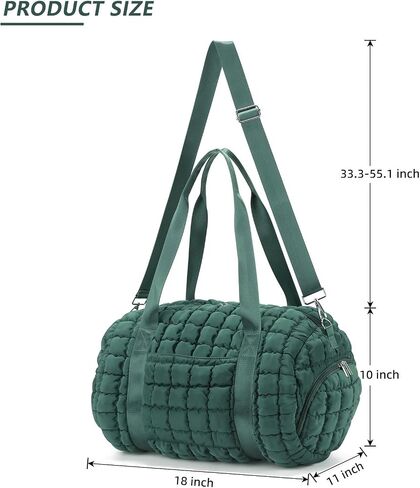 Quilted Puffer Duffel Bag for Women, Large Sports Travel Puffer Weekender Bag with Shoe Compartment, Soft Puffy Carry on Gym Bag for Airplane,Black in Saudi Arabia